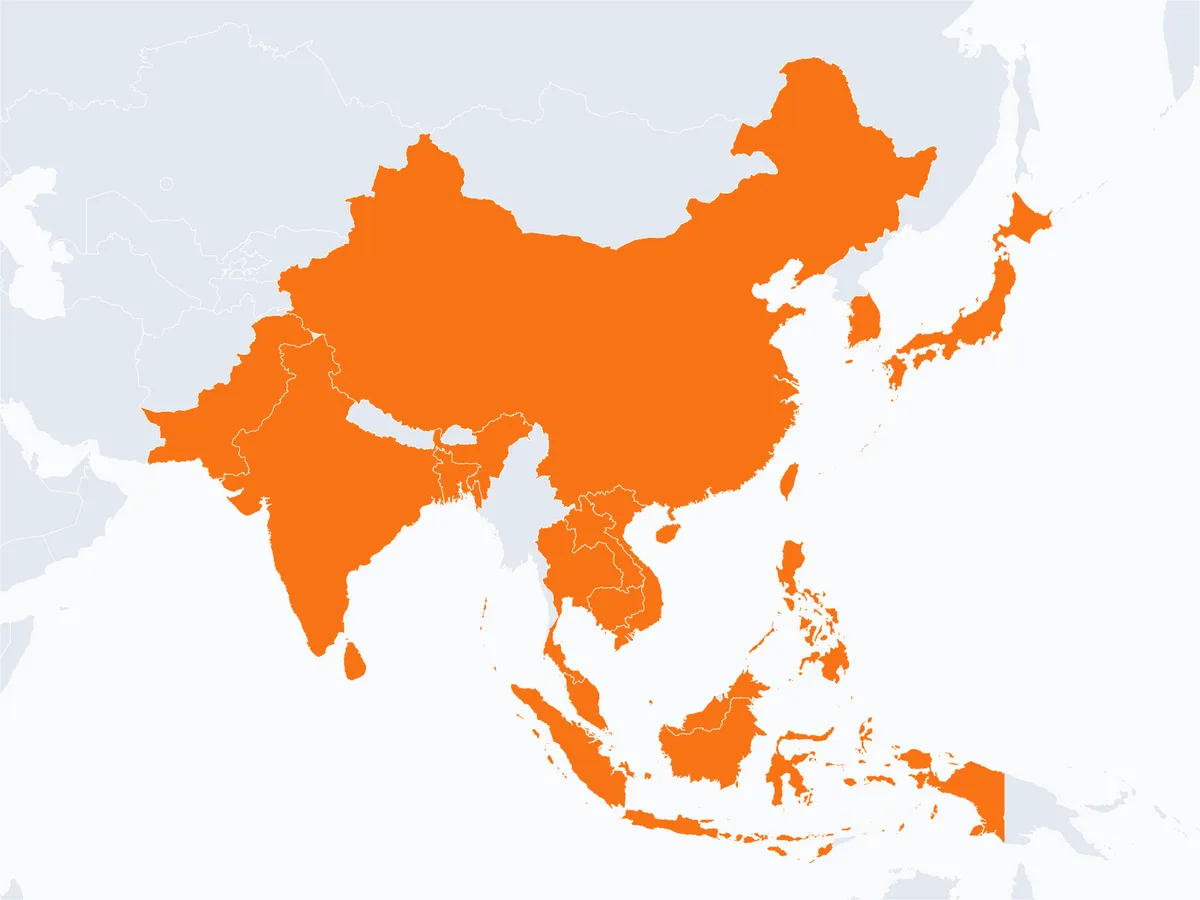 Destino de viaje Asia - Compra eSIM Asia para internet móvil